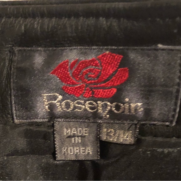 ROSENOIR - Women’s Black 100% Genuine Leather Black Short Skirt - Size 13/14 - Picture 2 of 12